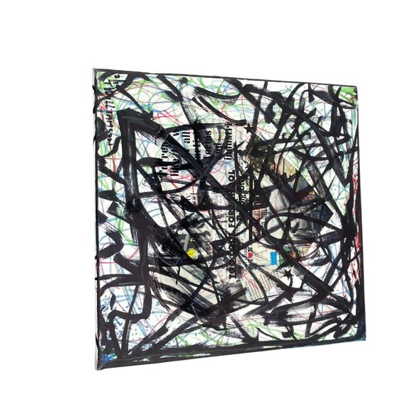 Trevor Williamson Abstract Mixed Media Art On Canvas Wall Decor Painting - Picture 4 of 6